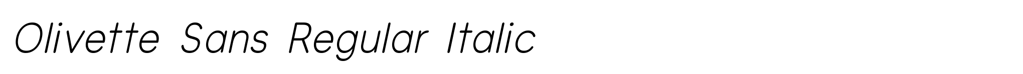 Olivette Sans Regular Italic image
